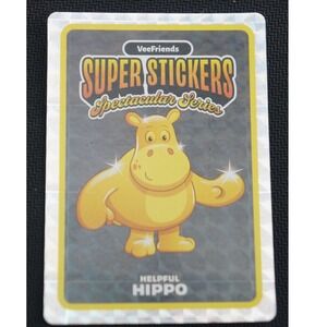 VeeFriends Super Stickers Spectacular Series Helpful Hippo Gold Base